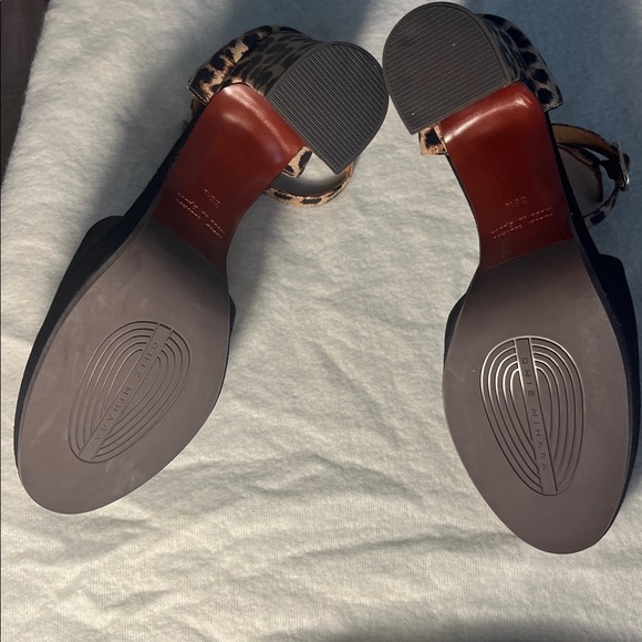 Chie Mihara Black and Leopard Print Heels - Picture 5 of 6